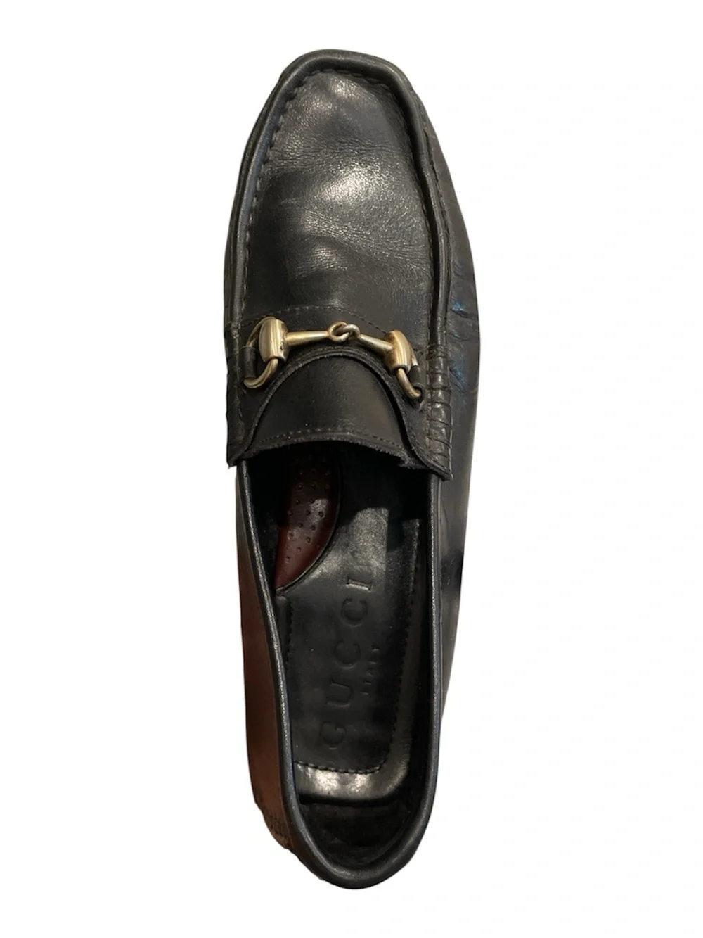 Gucci Horsebit Loafers Driver Mens size 7.5 with Gold Hardware